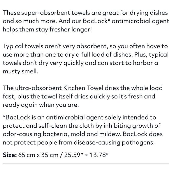 Norwex Kitchen Towel Graphite with Sunflower Trim NWT - Picture 8 of 10